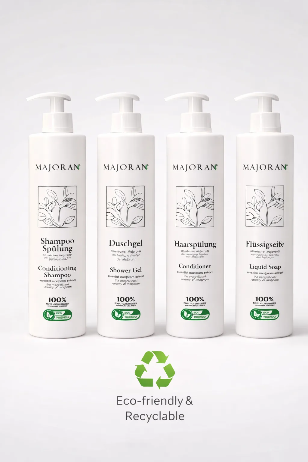 Majoran® - %100 Geri Dönüştürülebilir 450 ML pe Doldurulabilir Şişeler